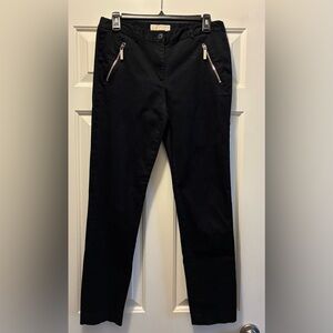 Michael Kors Black Slim Zip-Pocket Pants